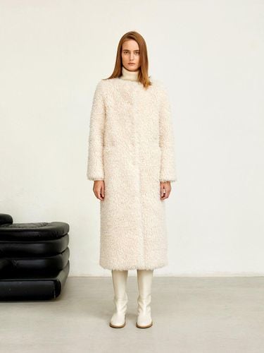 Teddy Fur Long Coat Beige - Mare di mari - Modalova