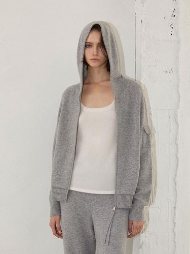 Cashmere 100 % Wholegarment Hoodie Zip - up L / Gr - Mare di mari - Modalova