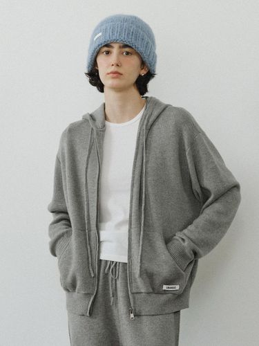 Comfy knit hoodie zip - up - URAGO - Modalova