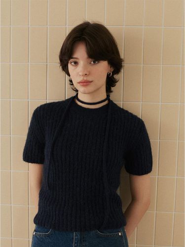 WAY TIE KNIT TOP_NAVY - Hourmond - Modalova