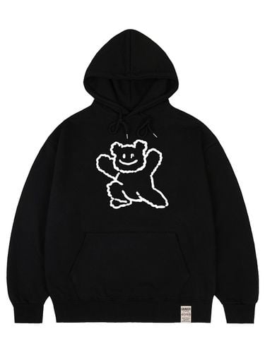 UNISEX] Big Line Bear Smile Hoodie_Black - GRAVER - Modalova