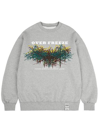 UNISEX] Oversized Freeze Sweatshirt_Gray - GRAVER - Modalova