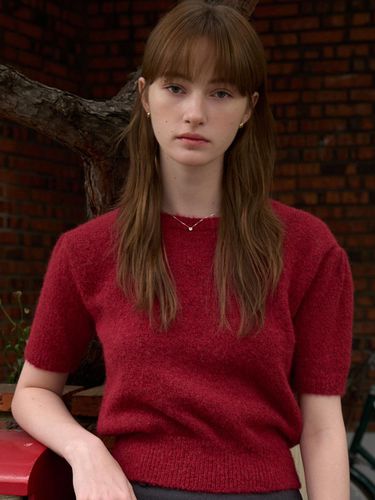 Half Puff Knit Red j1605 - JOORTI - Modalova