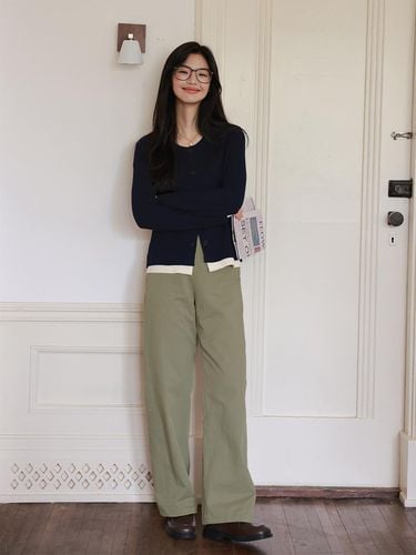 LS_Straight khaki pants - LANGSON - Modalova