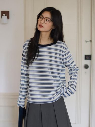 LS_Striped long-sleeved top - LANGSON - Modalova