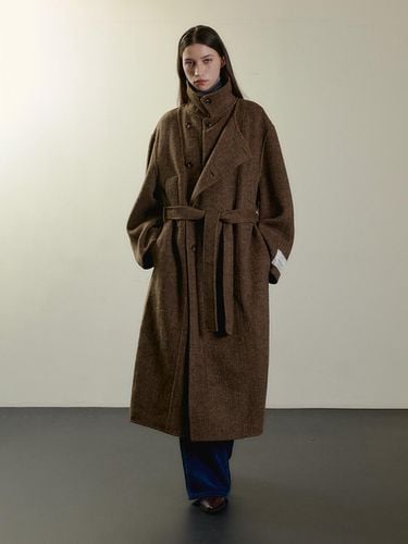 HAND MADE] Herringbone maxi coat - STAYPEOPLE - Modalova