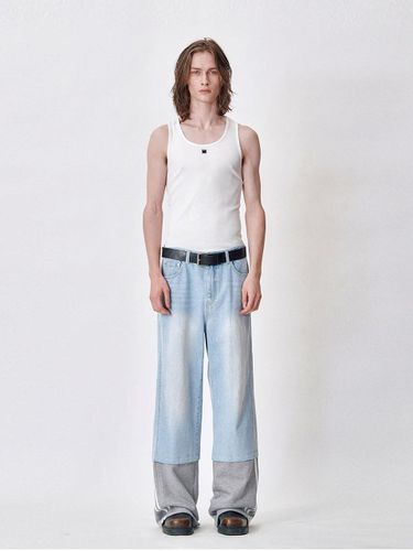 LAYERED DENIM PANT [BLUE] - MEA - Modalova