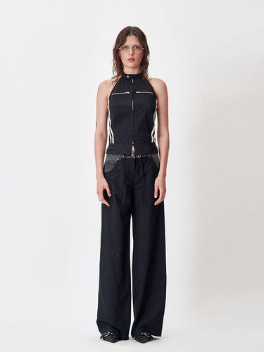 DENIM WOOL TROUSERS [BLACK] - MEA - Modalova