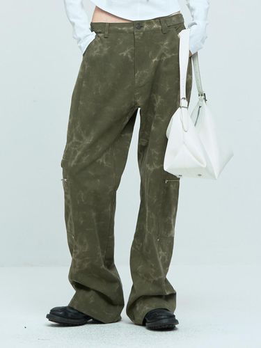 DYEING PRINTED WIDE PANTS [KHAKI] - MEA - Modalova