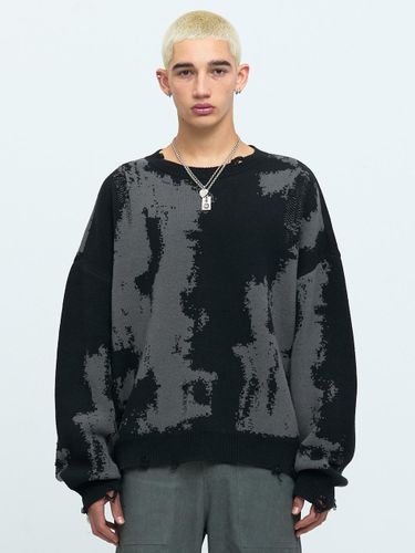 DAMAGED ALLOVER KNIT [BLACK] - MEA - Modalova