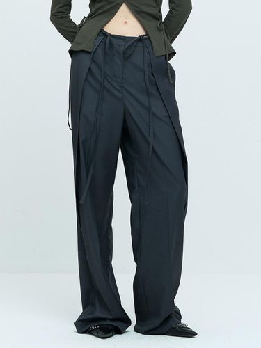 PINTUCK JOGGER TROUSERS [DARK GREY] - MEA - Modalova