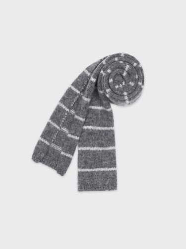 Stripe Muffler (Grey) - KNITLY - Modalova