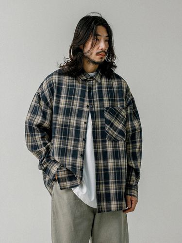 Fluff Pocket Checkered Shirt Navy - RUGGED HOUSE - Modalova