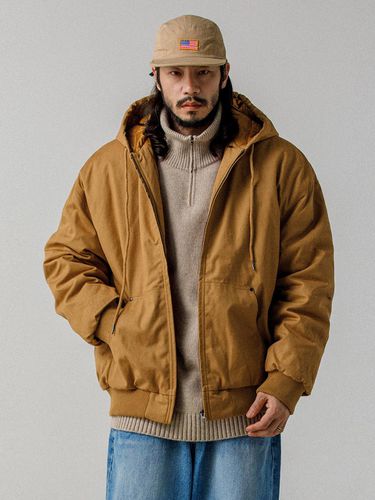 Walkers Cotton Oxford Hooded Zip-Up Jacket Camel - RUGGED HOUSE - Modalova