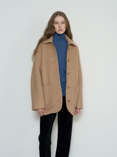 MOHAIR WOOL JACKET (BEIGE) - NEBELEVERYWEAR - Modalova