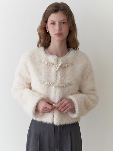 Floofy fur jacket (Light Beige) - RE_L - Modalova