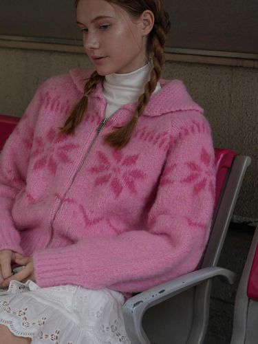 Snowball knit cardigan (pink) - RE_L - Modalova