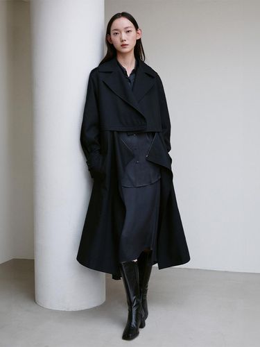 DETACHABLE ZIPPED TRENCH COAT - RE RHEE - Modalova