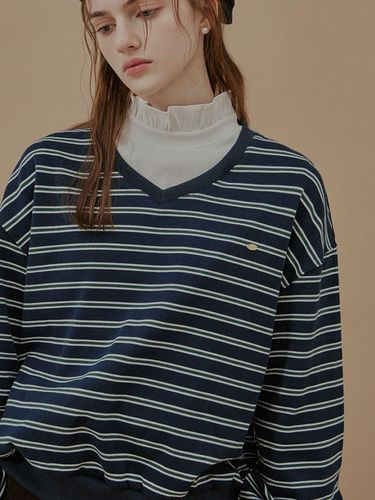 Wences V-neck Stripe Pendant Sweatshirt - TWEE - Modalova