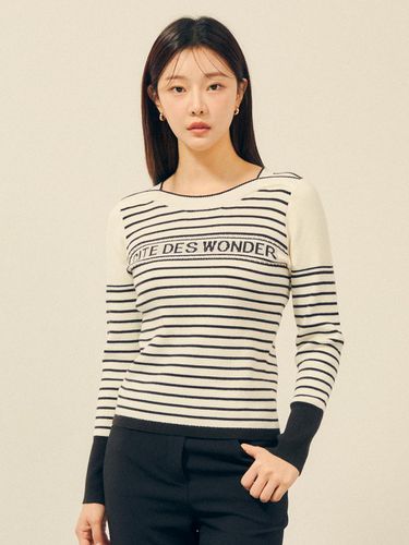 V-neck lettering boat neck pullover knit GPAA1POJ3 - JJ JIGOTT - Modalova