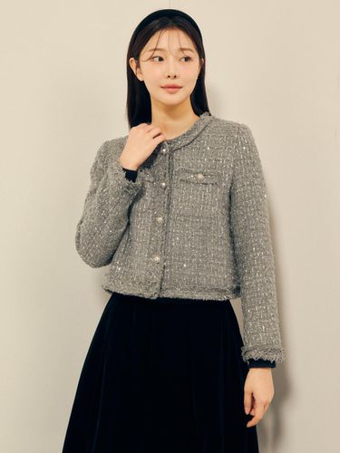 Spangled tweed blouse GPBP0JK141 - JJ JIGOTT - Modalova