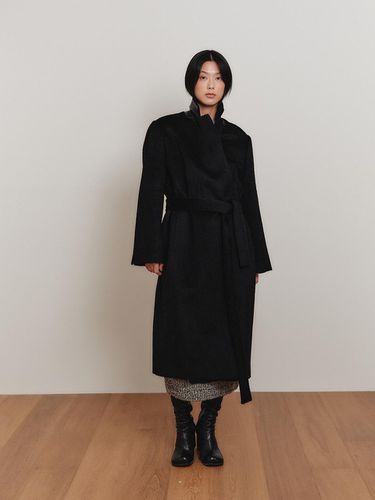 ALPACA BELTED LONG COAT - FACE NONE - Modalova