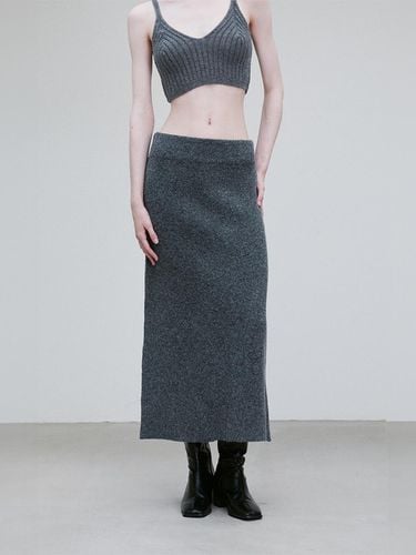 KNIT COTTON SLIT SKIRT - RE RHEE - Modalova