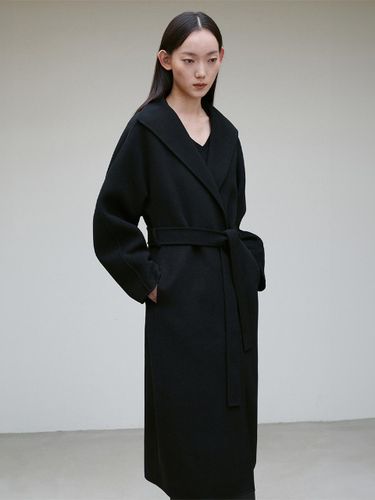 CASHMERE - WOOL BLEND BELTED COAT - RE RHEE - Modalova