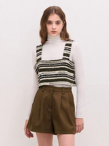 STRIPE BUSTIER KNIT BROWN - camino - Modalova