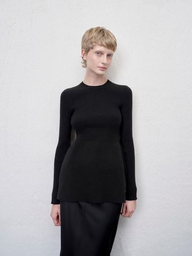 Ara panel flare knit top Black - ARIK. - Modalova