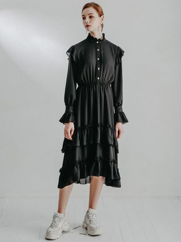 Tiered Frill Dress (BLACK) - STAY WITH ME - Modalova