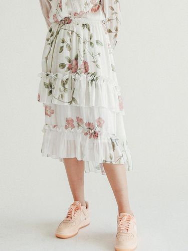 Wild flower frill skirt (WHITE) - STAY WITH ME - Modalova