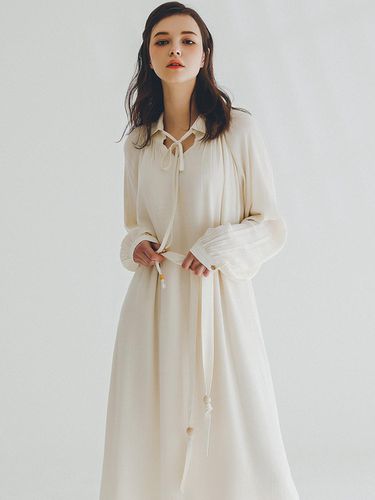 Viscose tunic dress (COSMIC LATTE) - STAY WITH ME - Modalova