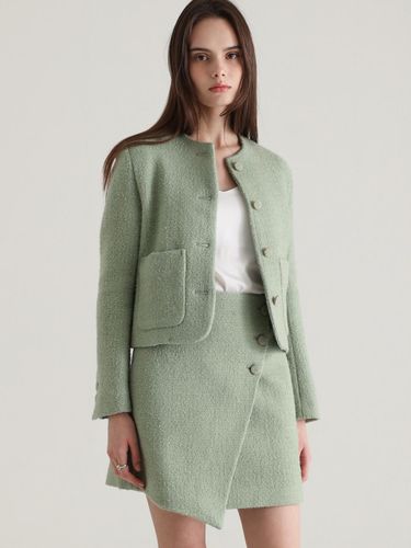 Buccle Tweed Wool Jacket (PASTEL ) - STAY WITH ME - Modalova