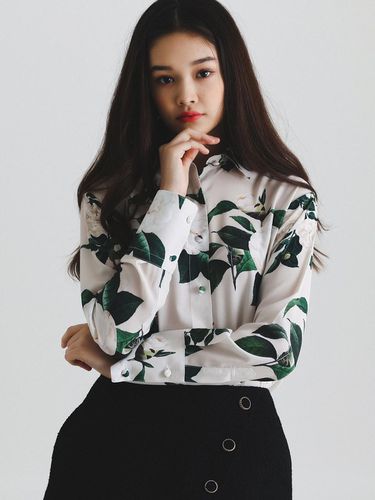 Camellia Print Shirt (GARDENIA) - STAY WITH ME - Modalova