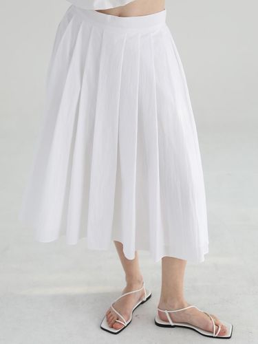 BANDING Pleats Skirt (WHITE) - STAY WITH ME - Modalova