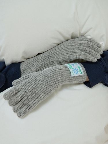 Snowflake Long Knit Gloves - 3colors - GOCORI - Modalova