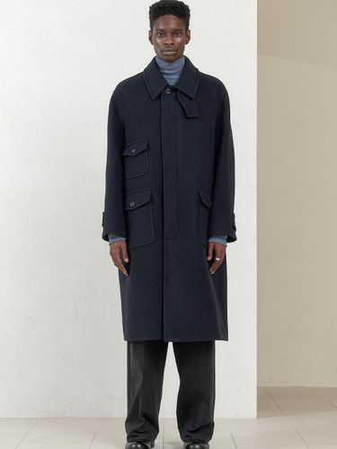 AUSTRALIAN W90] Ostrian Wool Balmacan Coat_Navy - Trip LE Sens - Modalova