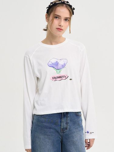 Solace Flower T Shirt_White - SORRY TOO MUCH LOVE - Modalova