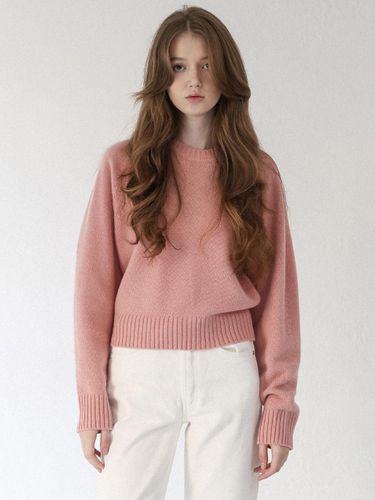 Fine wool crew neck knitwear (PINK) - STAY WITH ME - Modalova