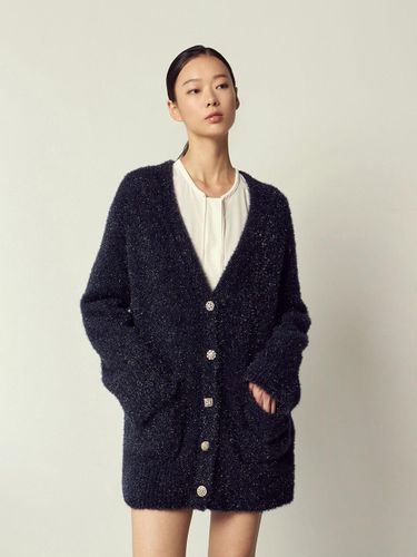 Starlight Oversized Pocket Knit Cardigan [Navy] - Mare di mari - Modalova