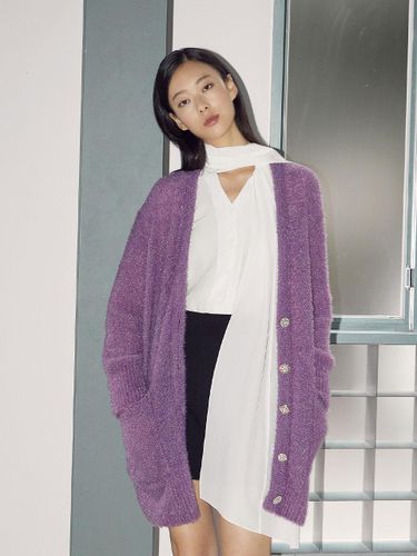 Starlight Oversized Pocket Knit Cardigan [Violet] - Mare di mari - Modalova