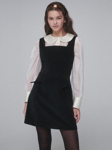 Velvet sleeveless mini dress_Black - OPENING SUNSHINE - Modalova