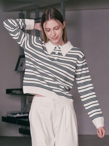 AR_Striped collar knit sweater_3color - Aei&Rei - Modalova