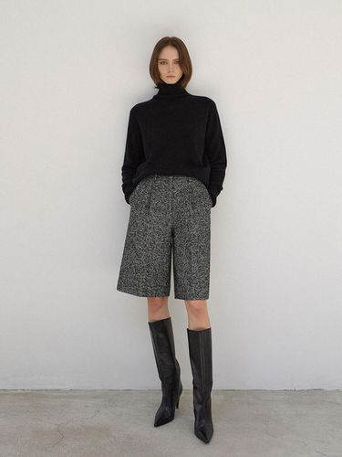 Herringbone Bermuda Pants Black - Mare di mari - Modalova