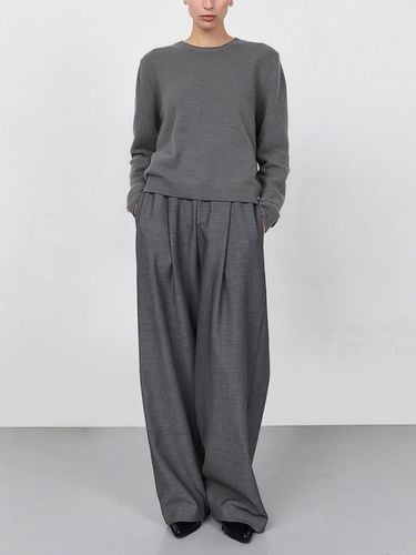 Wool Hidden Banding Slacks_GRAY - ONE - Modalova