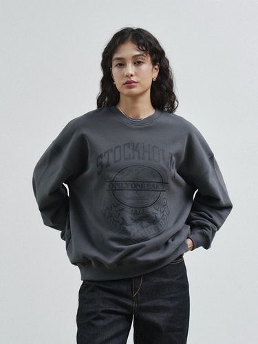 Stockholm Oversized fit Sweatshirt charcoal - Wave Union - Modalova