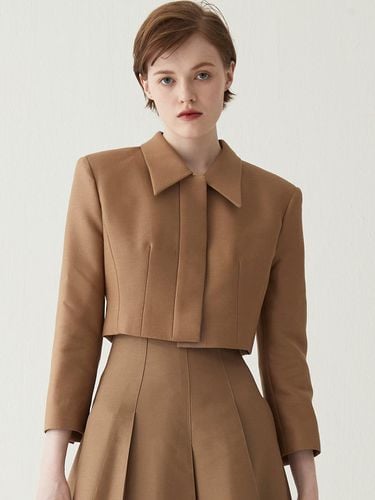 Cropped Silk Wool Tailored Jacket - HAGAHI - Modalova