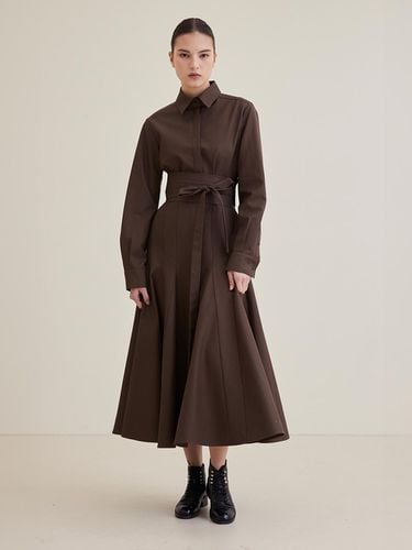 Lady Belted A - Line Dress - brown - HAGAHI - Modalova