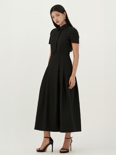 Belted Long Dress - Black - HAGAHI - Modalova